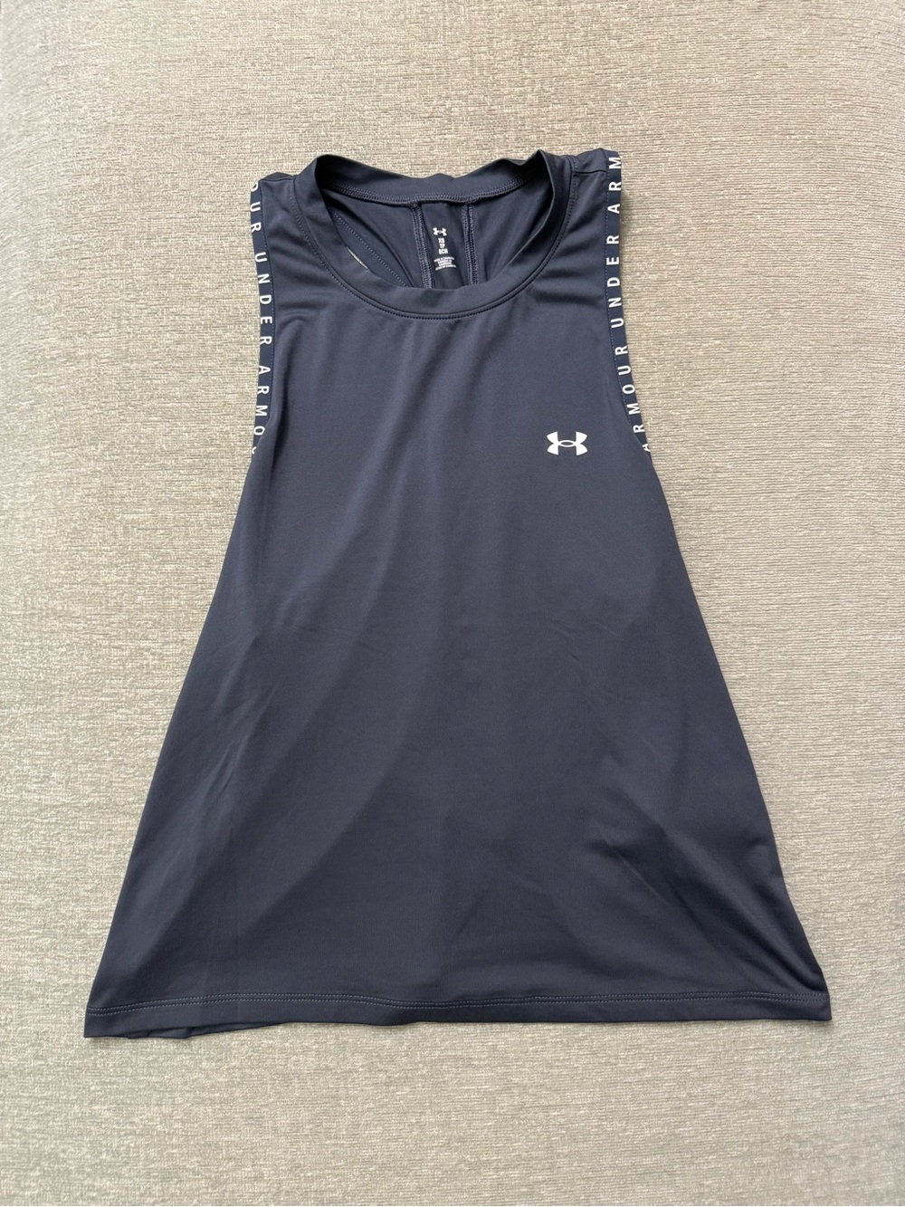 Under Armour Women’s XS Blue Performance Racerback Tank with White Logo